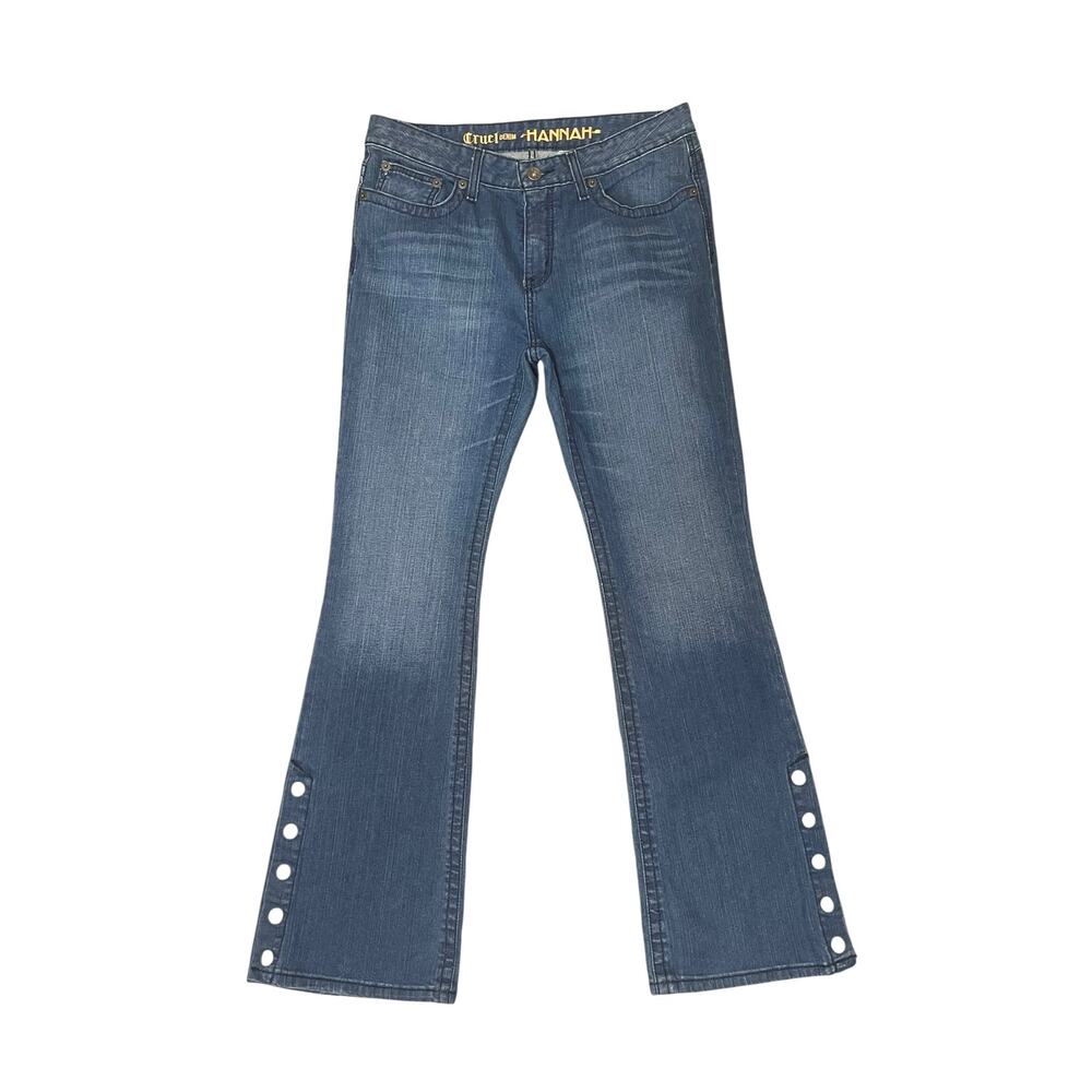Cruel Girl Hannah Snap Flare Slim  Bareback Jeans Size 32/13 Western Cowgirl